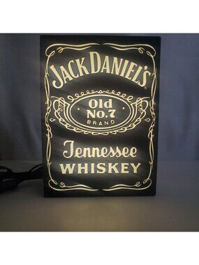 Jack Daniel’s Old No. 7 Light Box – Vintage Style LED Tennessee Whiskey Sign